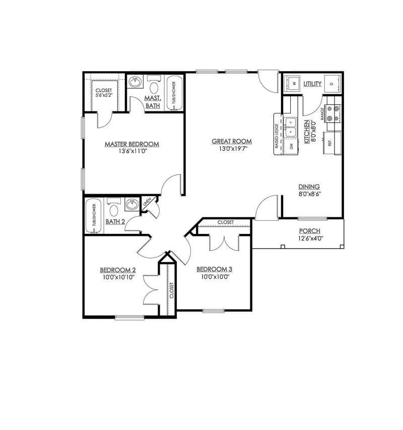 Aster - Custom Home Floor Plan