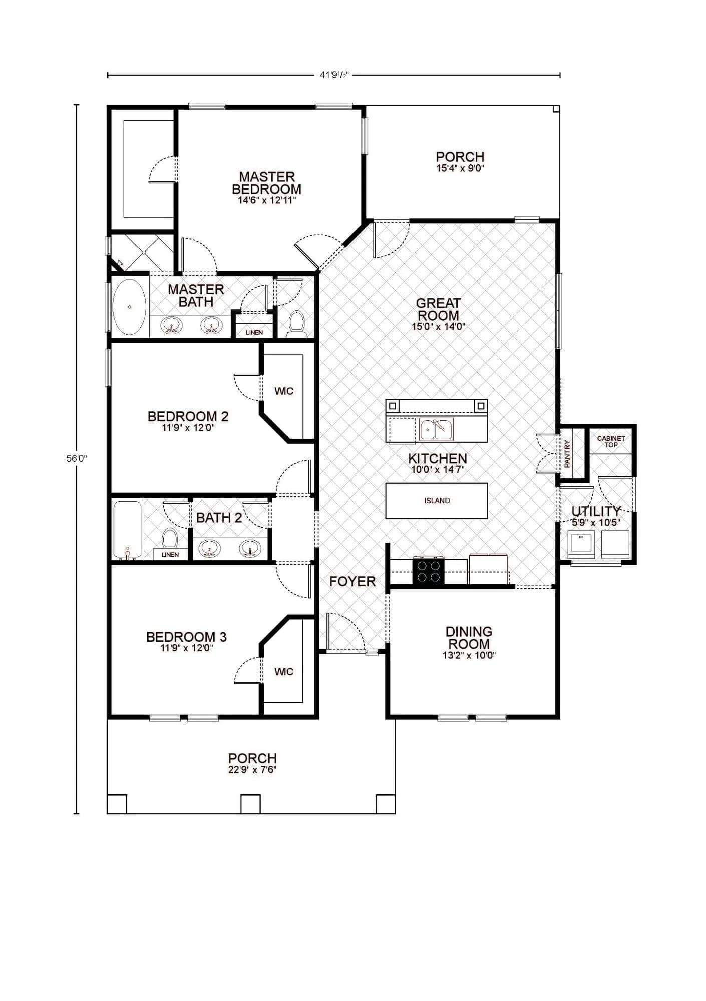 Amelia - Custom Home Floor Plan